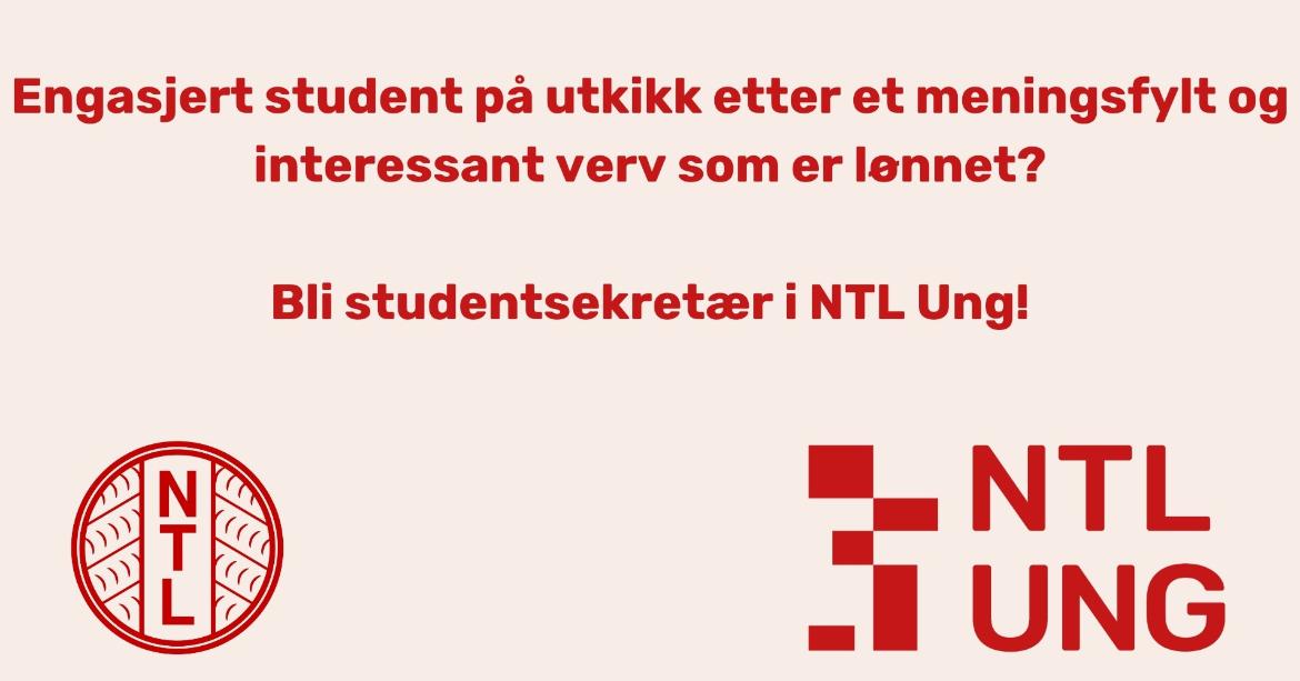 Bli studentsekretær i NTL Ung